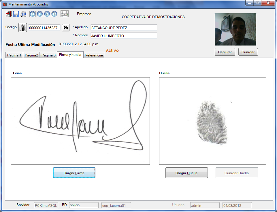Módulo biometría SOLIDO - firma y huella digital